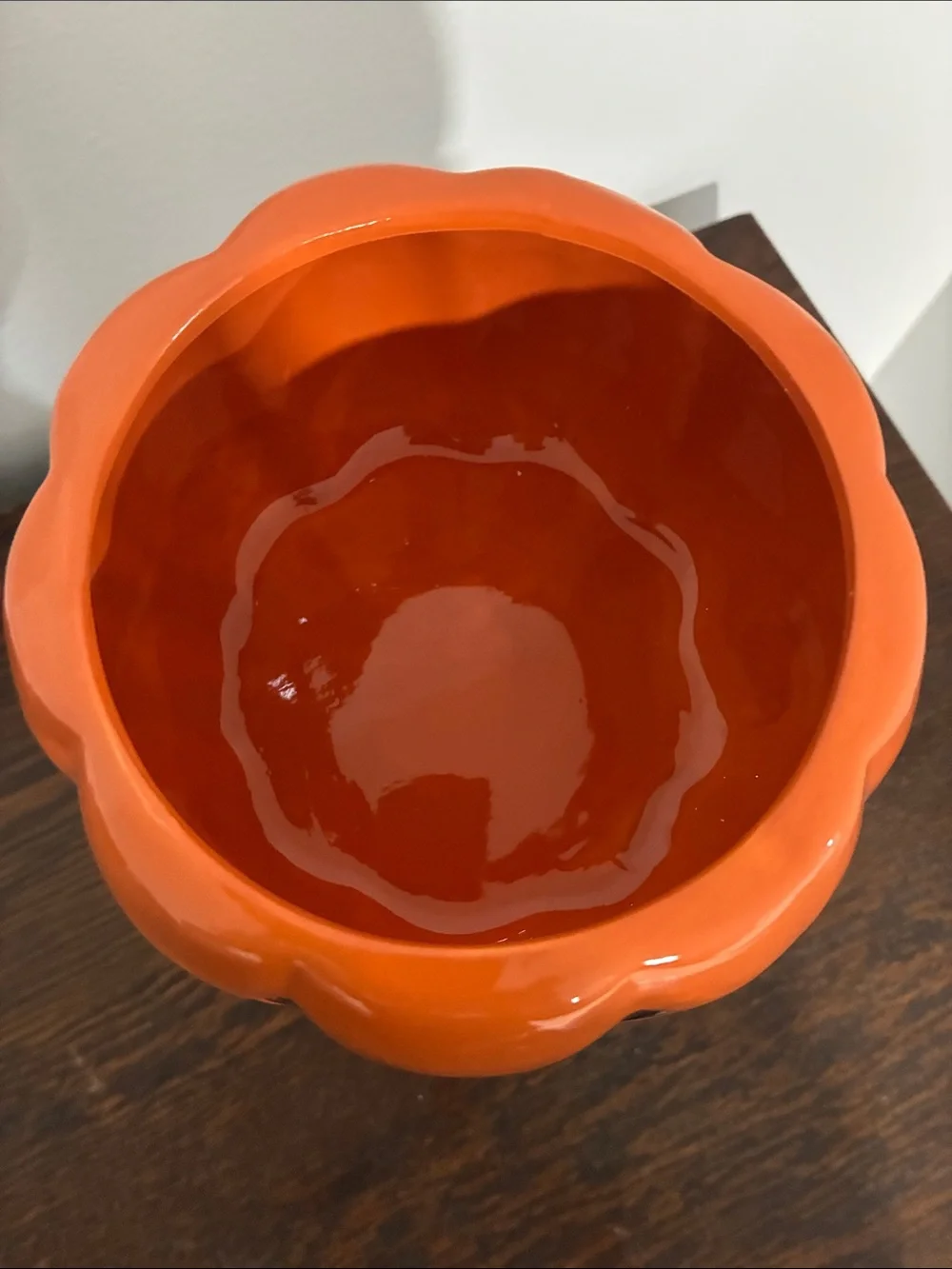 NWT- Hand Painted Ceramic Halloween Ghost & Jack-o-lantern Pumpkin Candy Bowl